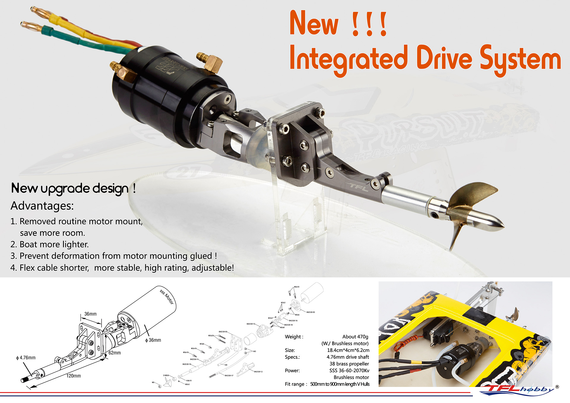 tfl rc boat parts