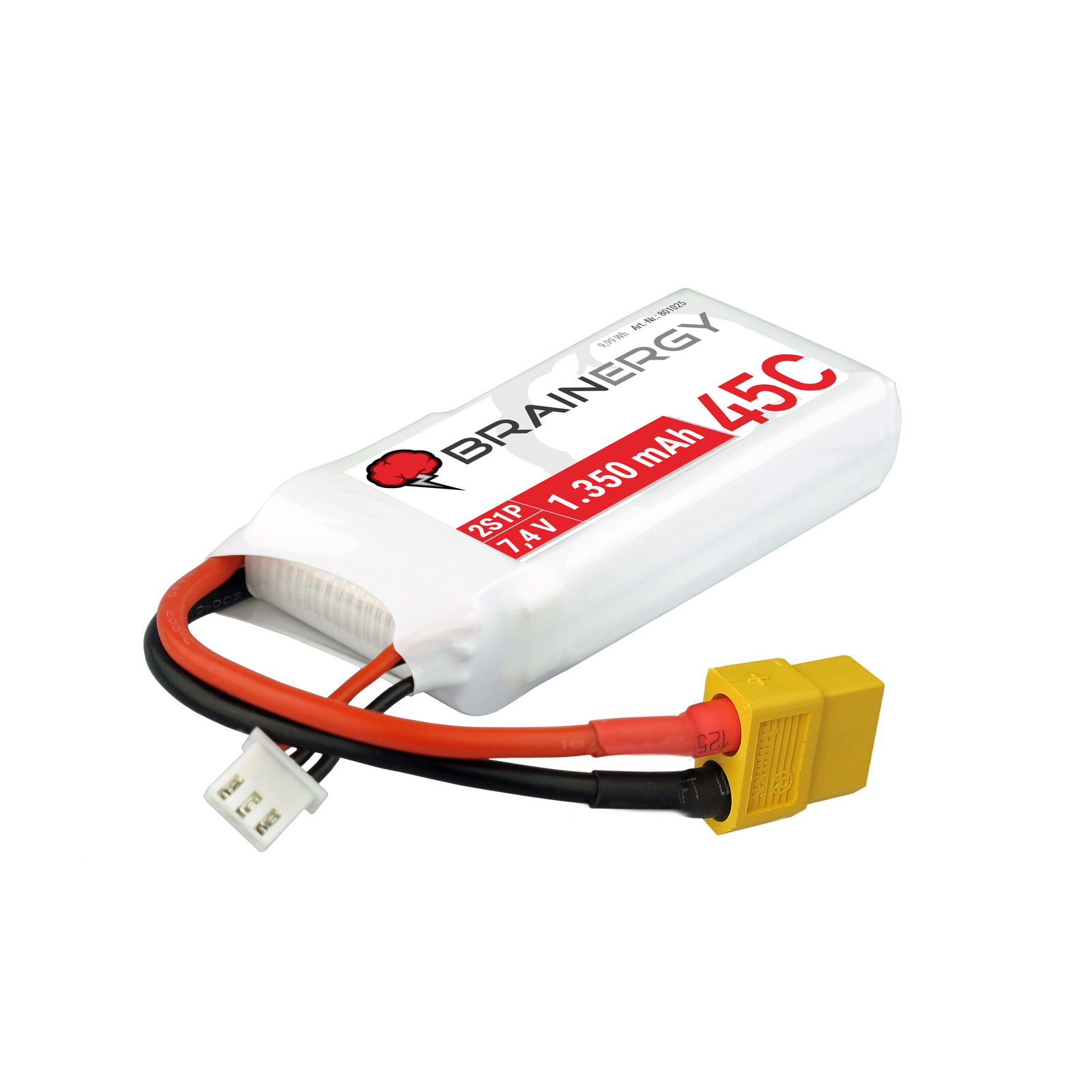 BRAINERGY LiPo battery 2s1p 7.4V 1350 mAh 45C XT60 BRAINERGY LiPo battery 2s1p 7.4V 1350 mAh 45C XT60